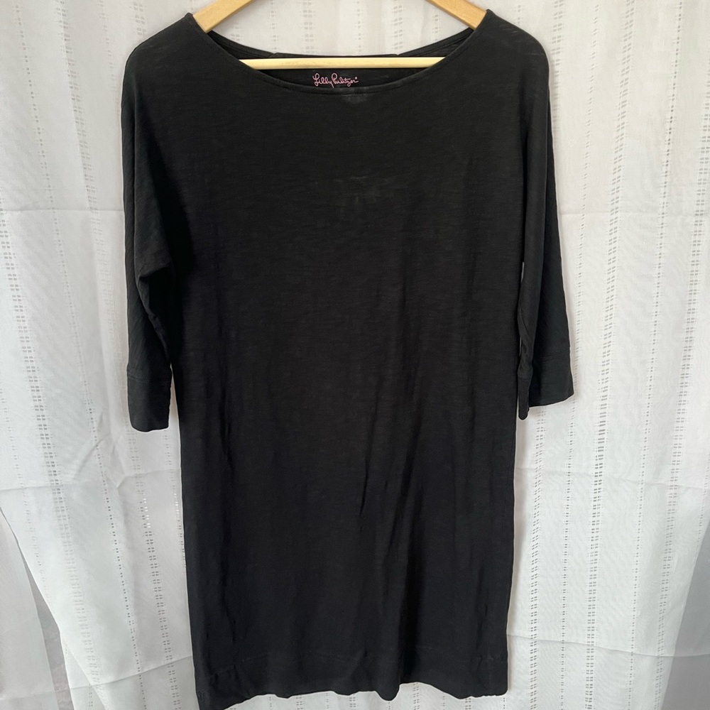Lilly Pulitzer Black Pima Cotton Dress Size Small
